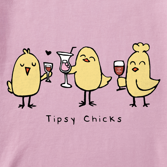 Life is Good Women's Tipsy Chicks Crusher Vee