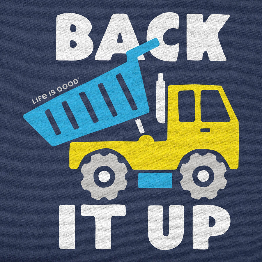 Life is Good Toddler Back it Up Dump Truck Short Sleeve Crusher Tee