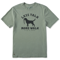 Life is Good Men's Less Talk More Walk Leash Short Sleeve Crusher Lite Tee