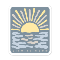 Life is Good Sun Over the Water Die Cut Sticker