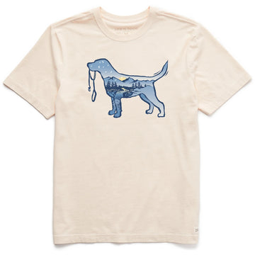 Life is Good Men's Dog Mountain Scene Crusher Tee
