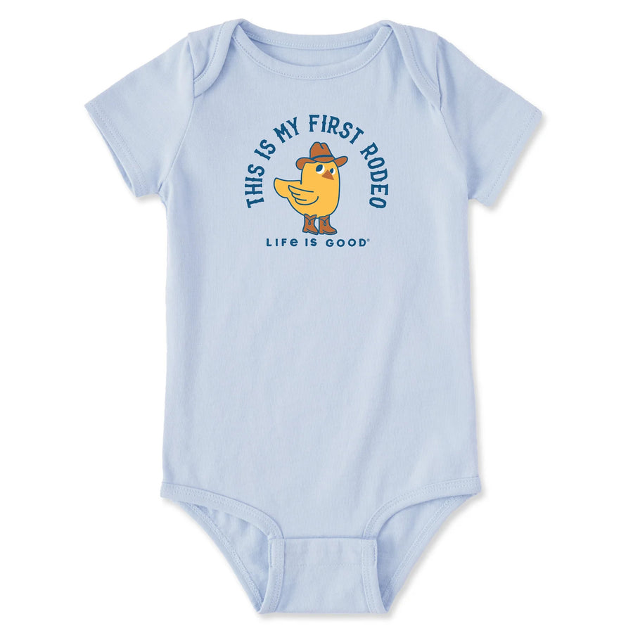 Life is Good Baby First Rodeo Chick Short Sleeve Crusher Bodysuit