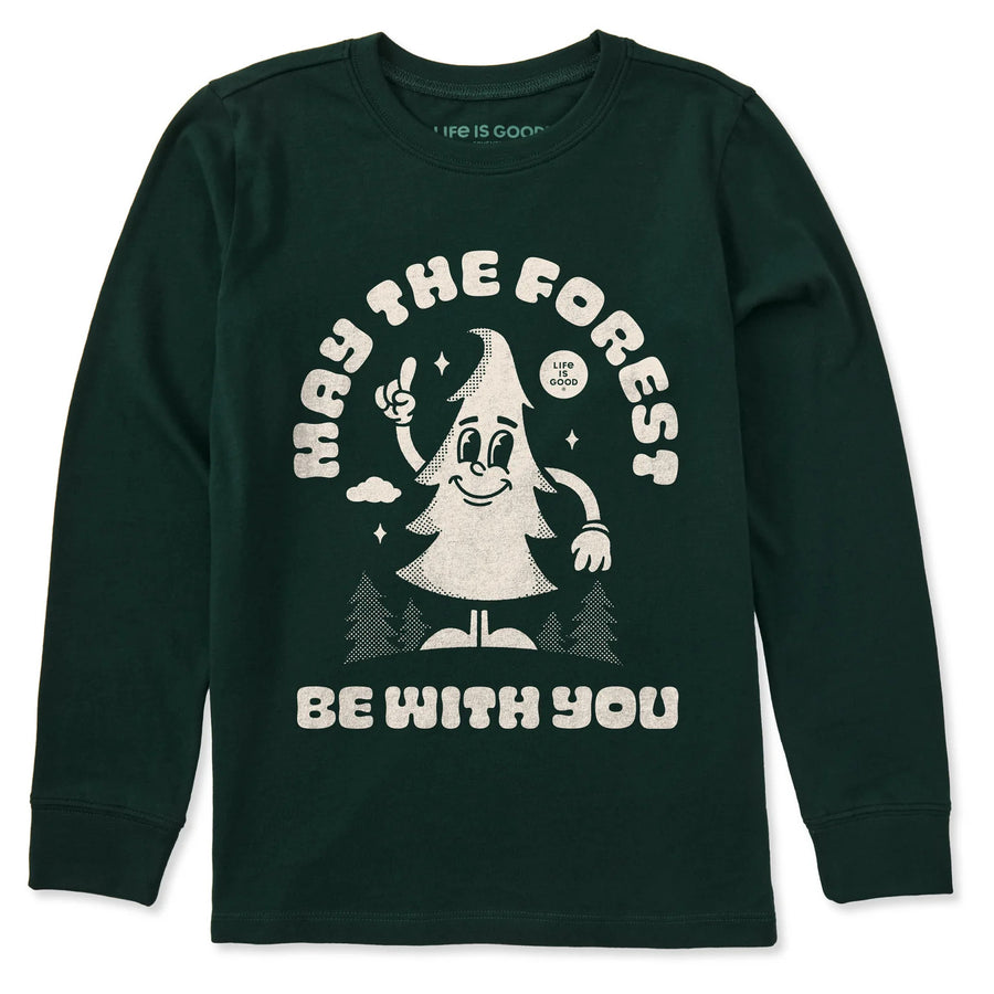 Life is Good Kids May the Forest Be With You Mascot Long Sleeve Crusher Tee