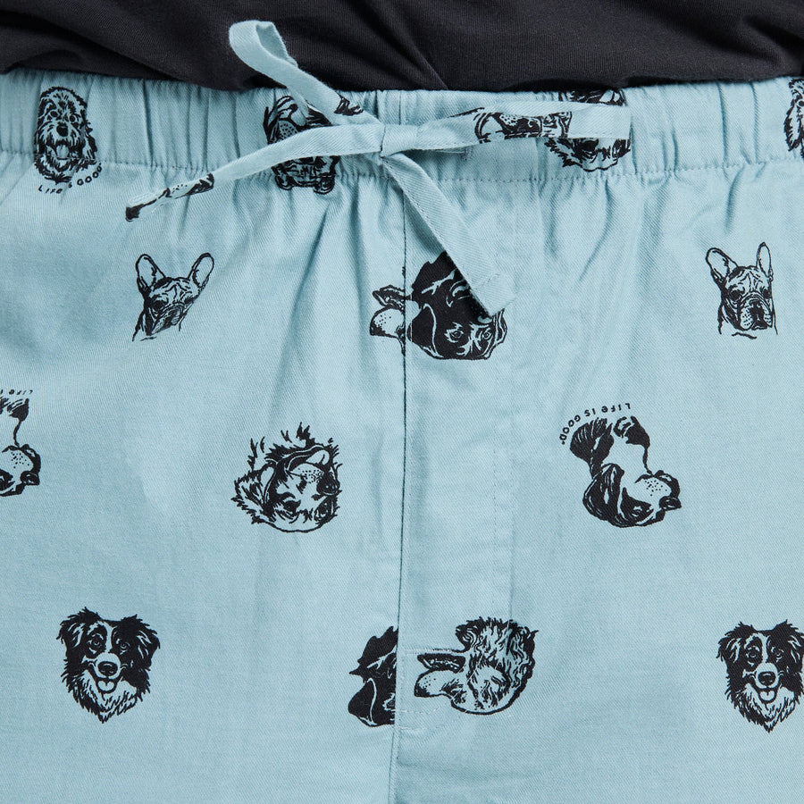 Life is Good Men's Dog Portrait Pattern Classic Sleep Pant