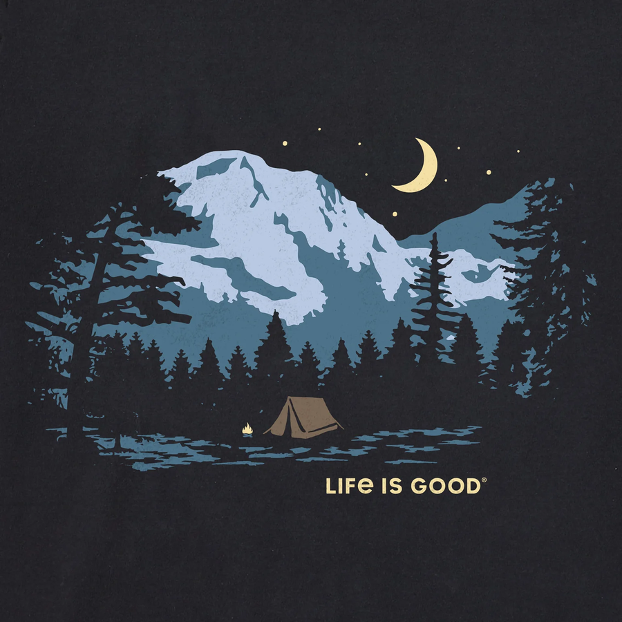 Life is Good Men's Camping Solitude Crusher Tee