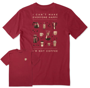 Life is Good Men's Happy Coffee Crusher Tee