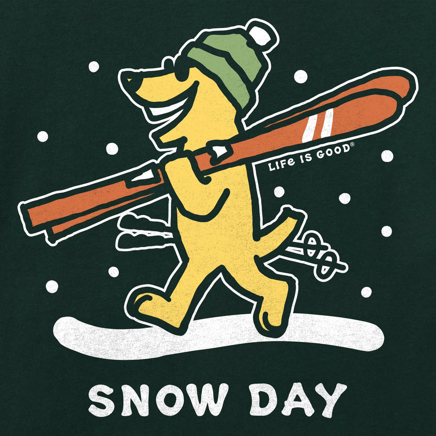 Life is Good Kids Rocket Ski Snow Day Short Sleeve Crusher Tee