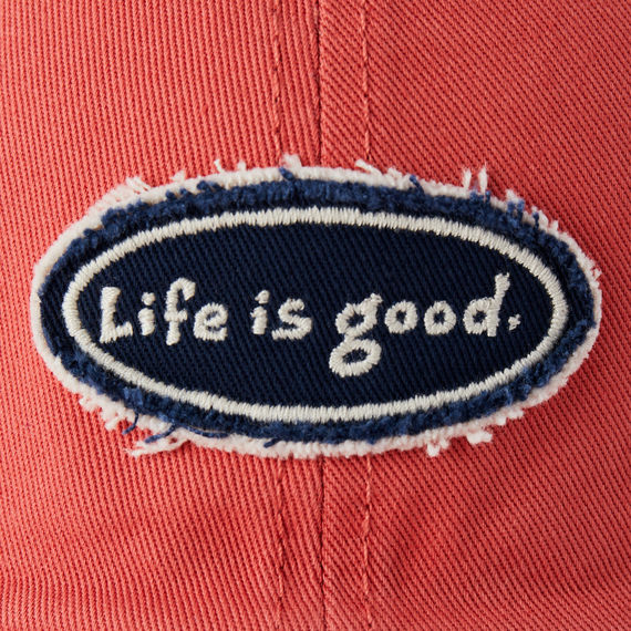 Life is Good Vintage Oval Tattered Chill Cap