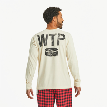 Life is Good Men's What The Puck Long Sleeve Crusher Tee