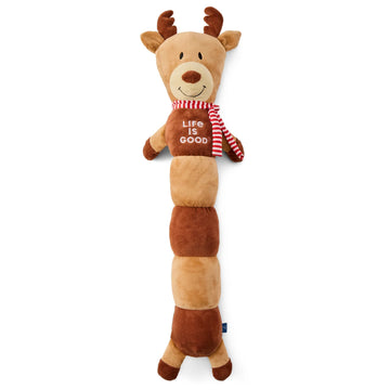 Life is Good Reindeer Jumbo Plush Multi Squeaker Dog Toy