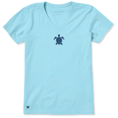 Life is Good Women's Beachy Turtle Crusher Vee