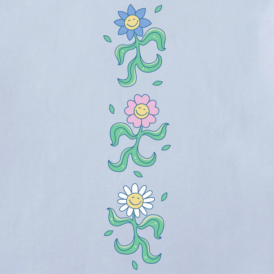 Life is Good Kids Have A Nice Daisy Flower Long Sleeve Crusher Tee