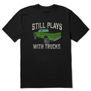 Life is Good Men's Still Plays with Trucks Crusher Tee