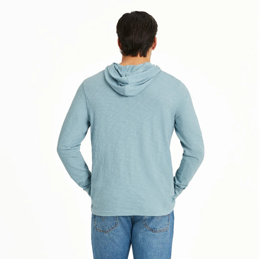 Life is Good Men's Art of Optimism Truck with Guitar Long Sleeve Slub Hoodie