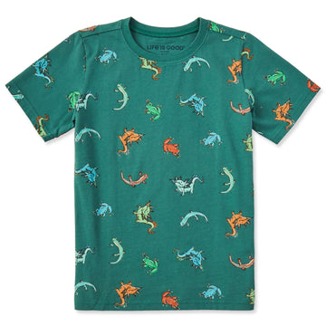 Life is Good Kids Axolotl and Amphibians Crusher Tee