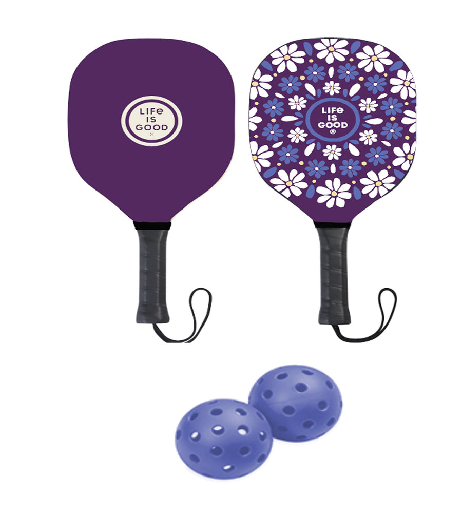 Life is Good Daisies Mandala Pickleball Paddle