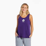 Life is Good Women's Daisy Heart Mini Textured Slub Tank