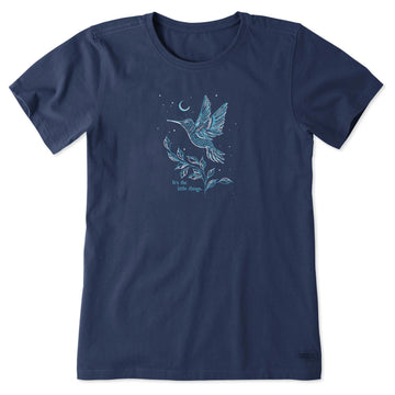 Life is Good Women's It's the Little Things Hummingbird Crusher Tee
