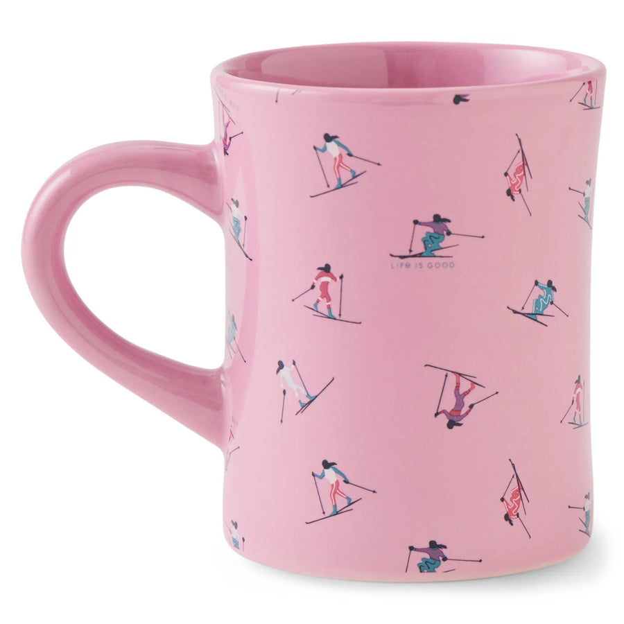 Life is Good Ski Ya Later Pattern Diner Mug