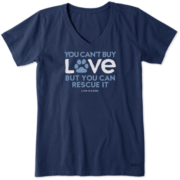 Life is Good Women's You Can Rescue Love Crusher Vee