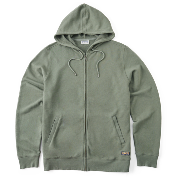 Life is Good Men's Solid French Terry Zip Hoodie