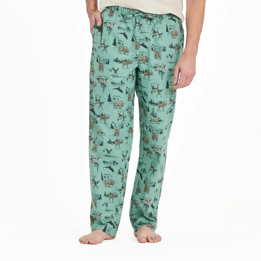 Life is Good Men's Scenic Wildlife Pattern Classic Sleep Pant
