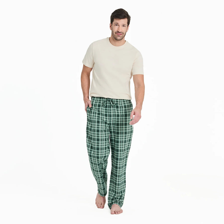 Life is Good Men's Treeline Plaid Classic Sleep Pant