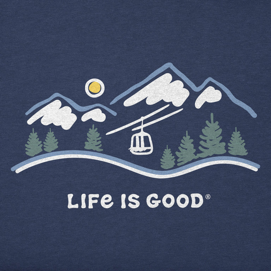 Life is Good Men's Ski Lift Vista Long Sleeve Crusher Tee
