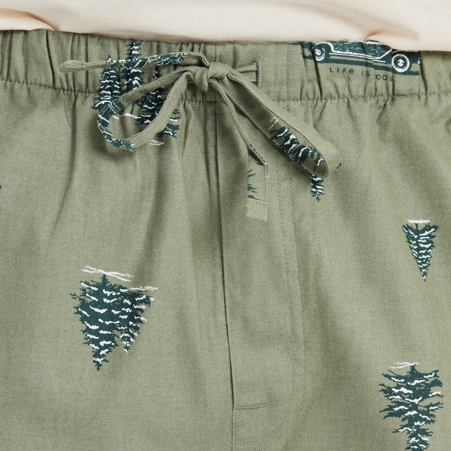 Life is Good Men's Christmas Tree Wagon Pattern Classic Sleep Pant