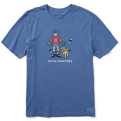 Life is Good Men's Jake & Rocket Stick Together Crusher Tee
