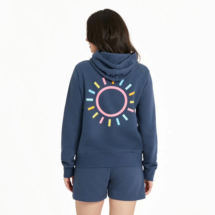 Life is Good Women's Clean LIG Stack Good Vibes Fleece Hoodie