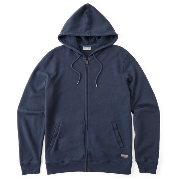 Life is Good Men's Solid French Terry Zip Hoodie