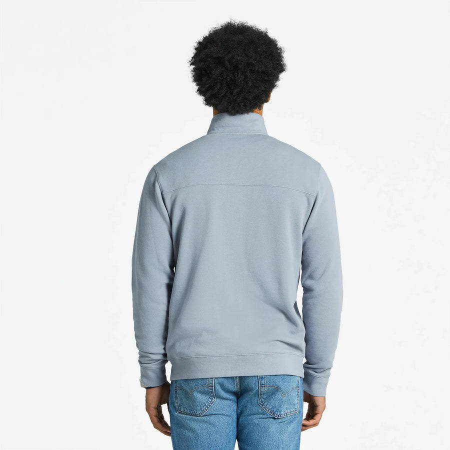 Life is Good Men's Solid French Terry Quarter Zip