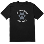 Life is Good Men's My Therapist Has Paws Crusher Tee