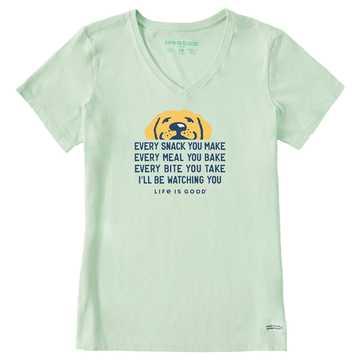 Life is Good Women's I'll Be Watching You Yellow Lab Crusher Vee