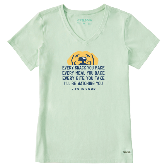 Life is Good Women's I'll Be Watching You Yellow Lab Crusher Vee