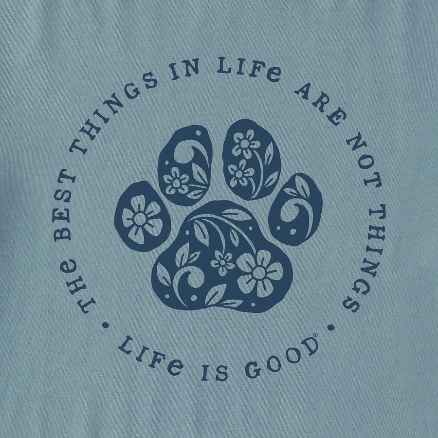 Life is Good Women's Best Things Floral Paw Snuggle Up Sleep Vee