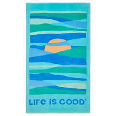 Life is Good Hazy Sunrise Beach Towel