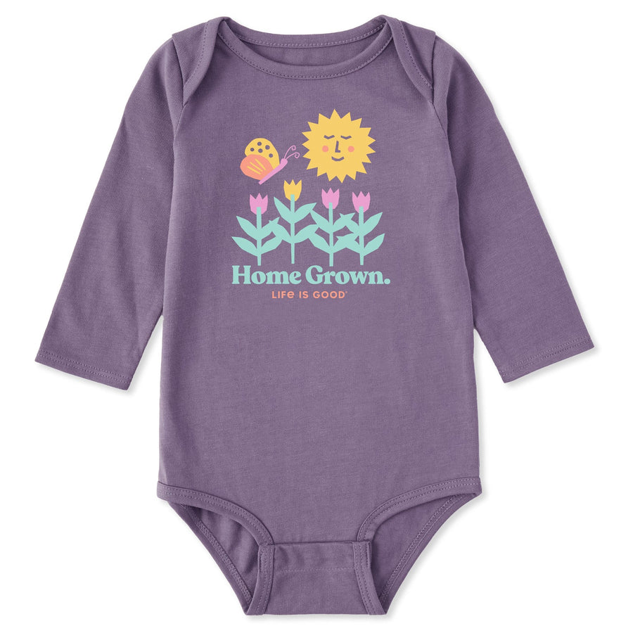Life is Good Baby Home Grown Garden Long Sleeve Crusher Bodysuit