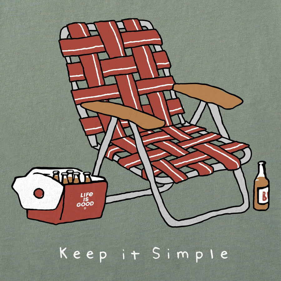 Life is Good Men's Keep it Simple Chair Crusher Tee