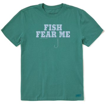 Life is Good Men's Fish Fear Me Hook Crusher Tee