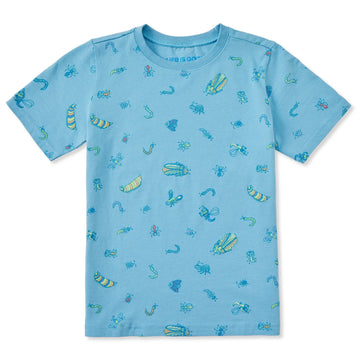 Life is Good Toddler Doodle Bug Pattern Short Sleeve Crusher Tee