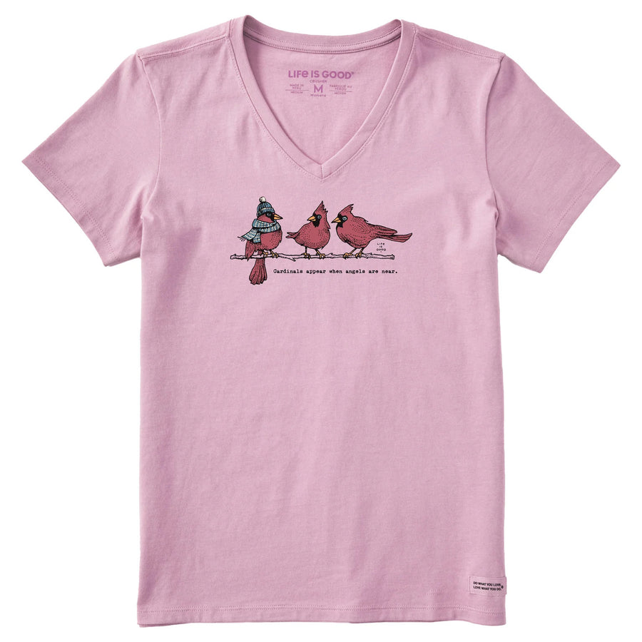Life is Good Women's Cardinals Appear Short Sleeve Crusher Vee