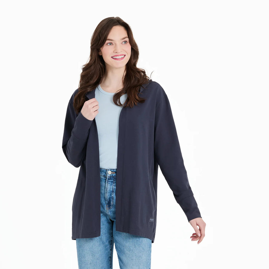 Life is Good Women's Solid Crusher Flex Cardigan