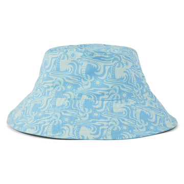 Life is Good Kids Day In Paradise Pattern Made in the Shade Bucket Hat