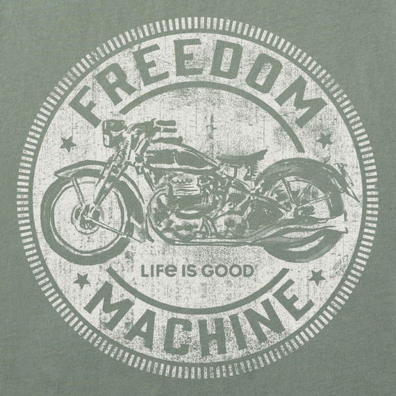 Life is Good Men's Freedom Machine Motorcyle Crusher Tee