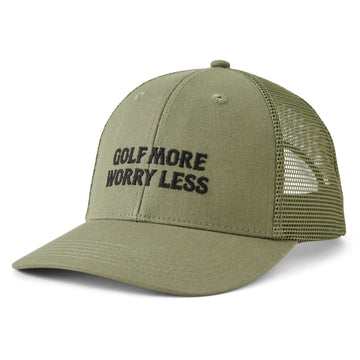 Life is Good Golf More Worry Less Trucker Cap