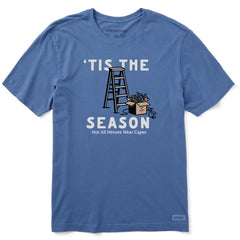 Life is Good Men's Tis the Season Christmas Lights Short Sleeve Crusher Tee