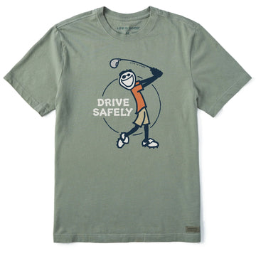 Life is Good Men's Jake Golf Drive Safely Crusher Lite Tee