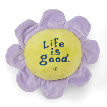 Life is Good Daisy Plush and Spike Ball Dog Toy